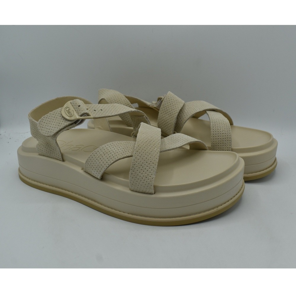 Chaco Townes Midform Suede Sandal Womens 11 Khaki New Platform Shoes - Picture 4 of 12
